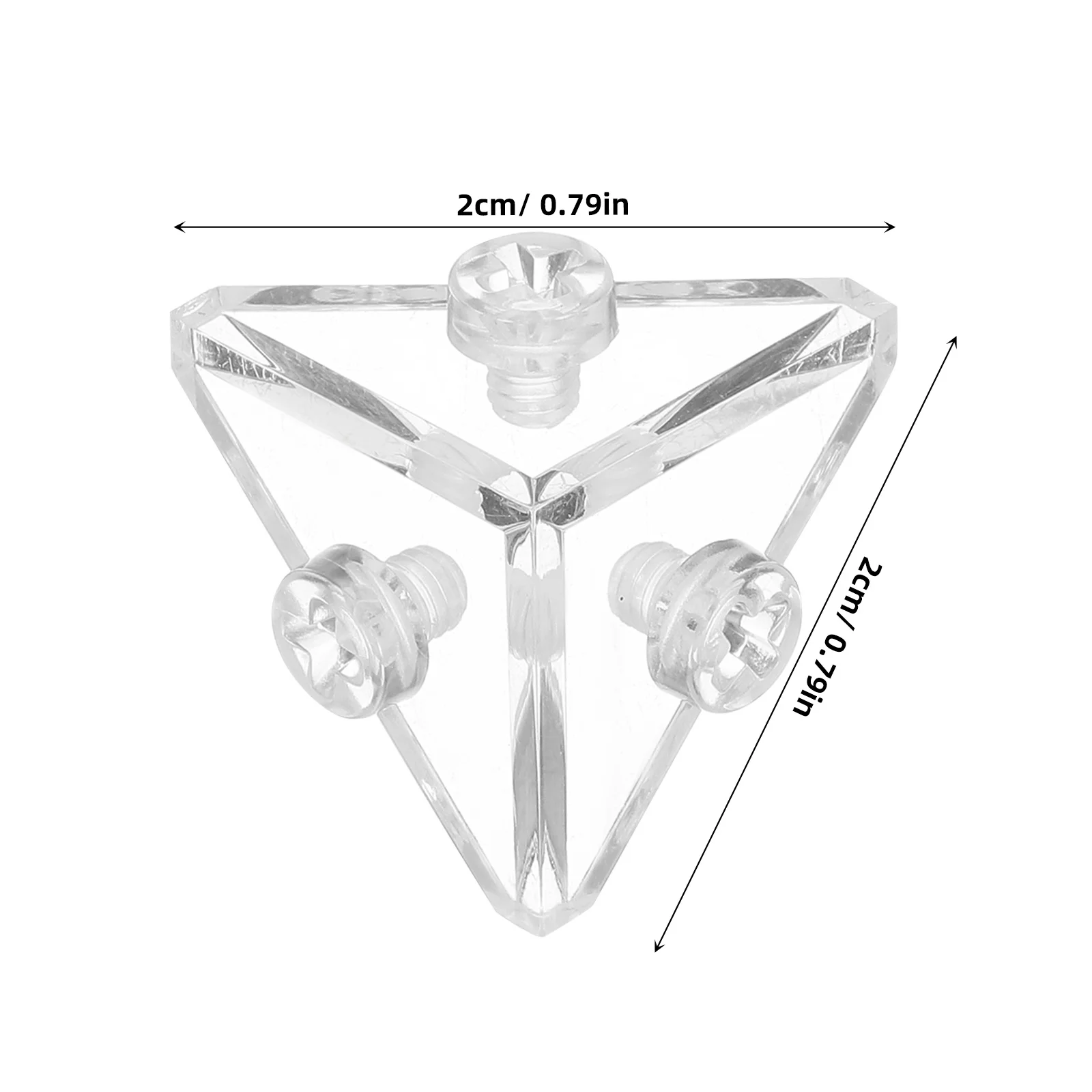 10Pcs Transparent Acrylic Angle Brackets Secure Fixation for Box Shelf Not Easy to Loosen Reusable Screws Included