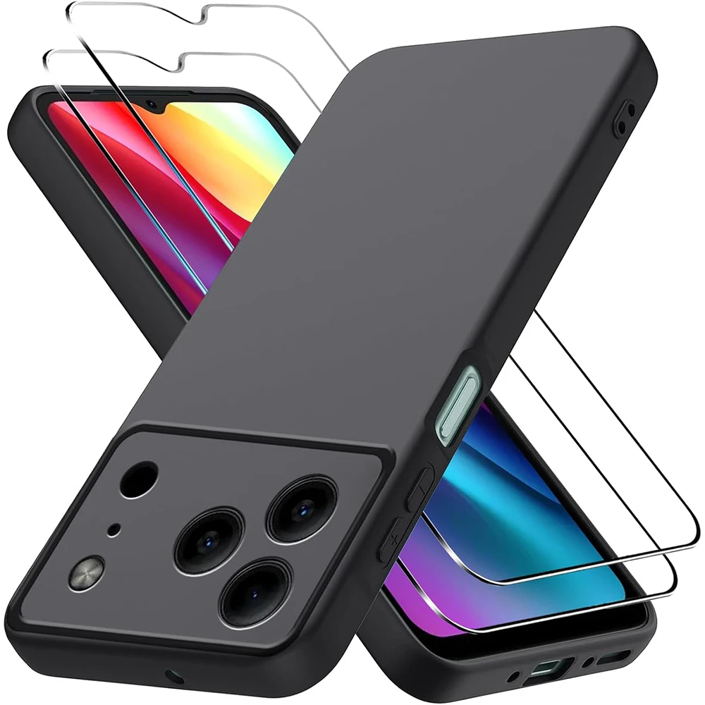 3in1 Glass+Silicone Cover For Doogee Note 56 Pro Case For Doogee Note56 Tempered Glass Screen Protector For Doogee Note 56 Plus