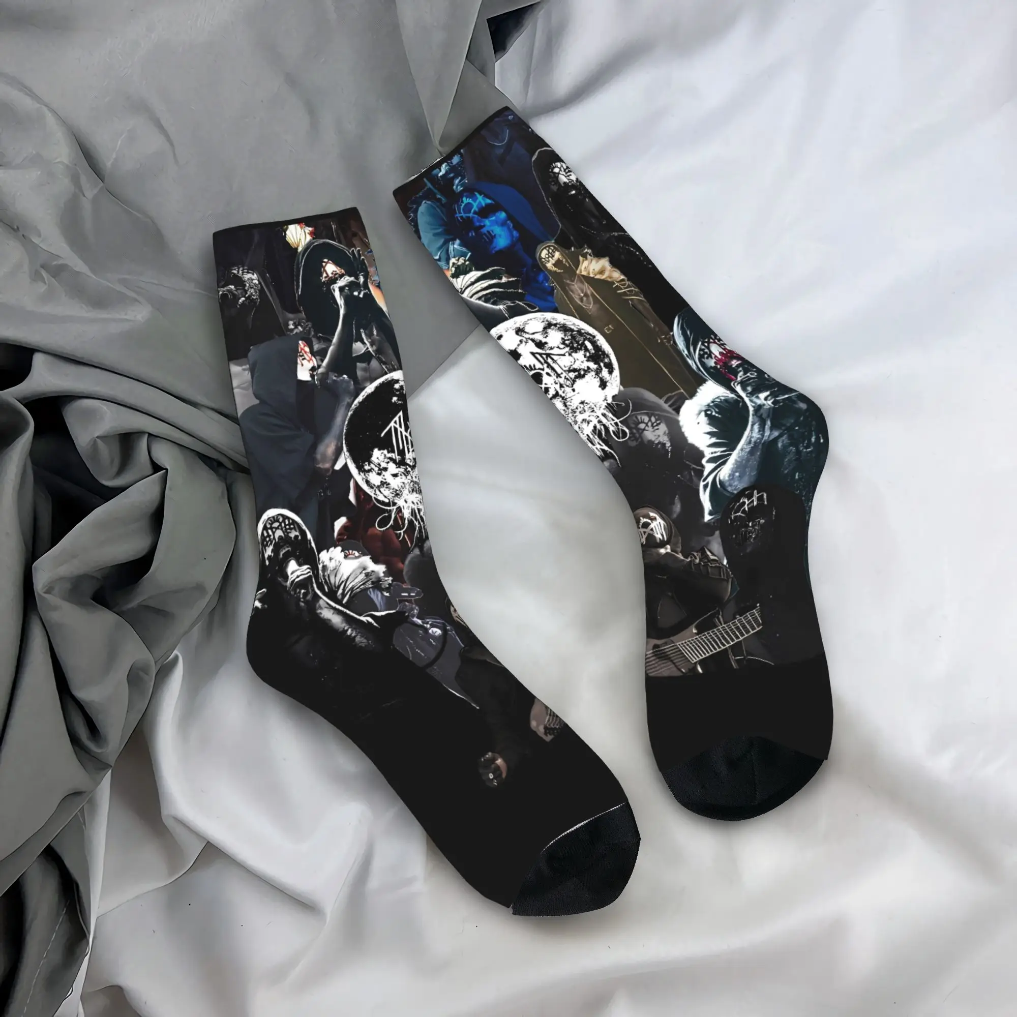 

Носки Fun Sleep Tour в стиле рок-группы, чулки с рисунком, нескользящие мужские носки, мягкие дышащие зимние забавные уличные носки