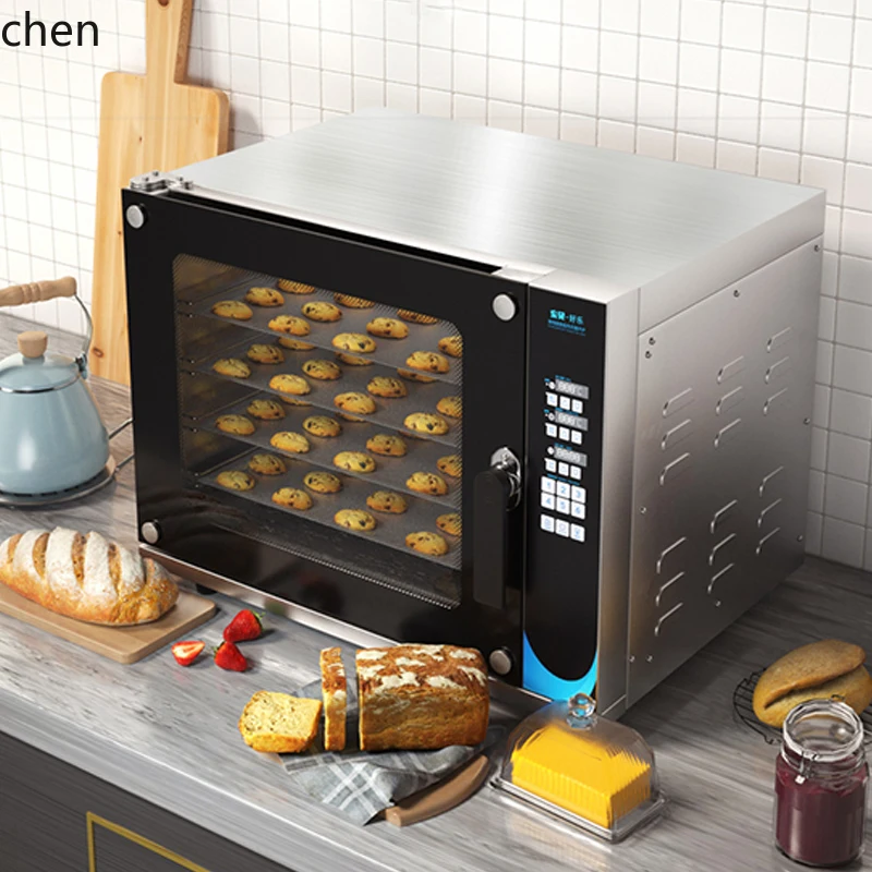 CP เตาอบลมร้อนเตาอบเชิงพาณิชย์ความจุขนาดใหญ่ชั้นเตาอบพิซซ่าสองชั้นเค้กขนมปังเตาอบไฟฟ้า