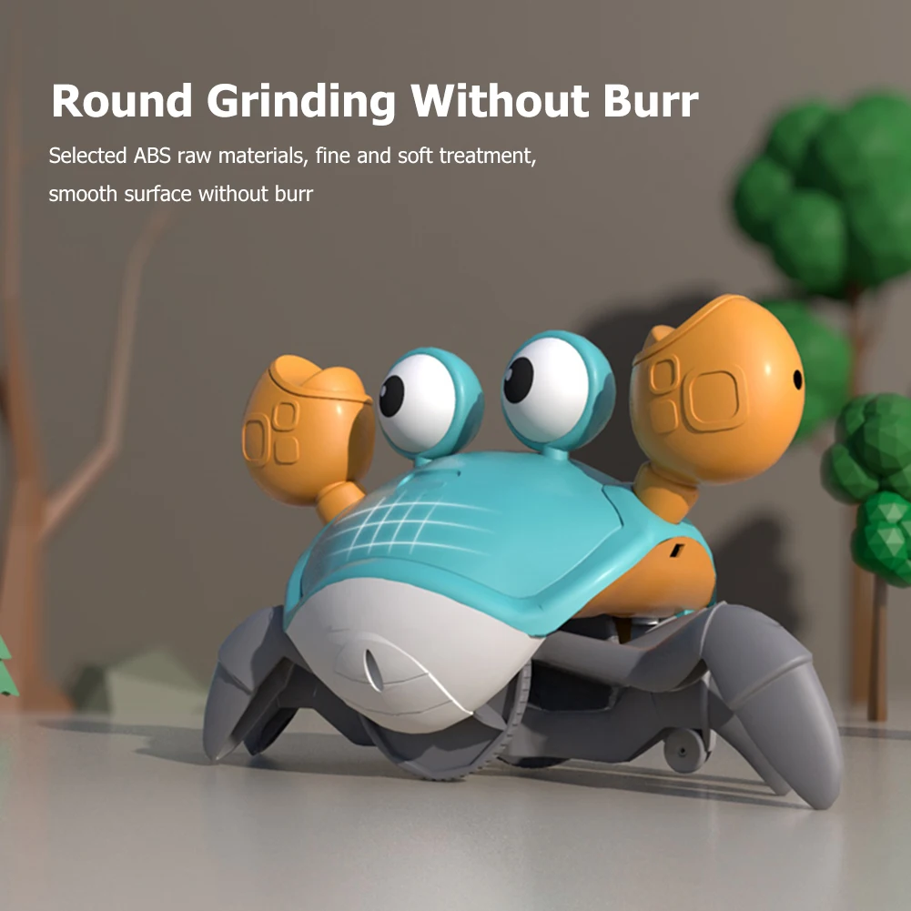 Crianças indução escape caranguejo polvo rastejando brinquedo do bebê eletrônico animais de estimação brinquedos musicais educativos criança brinquedo em movimento presente natal