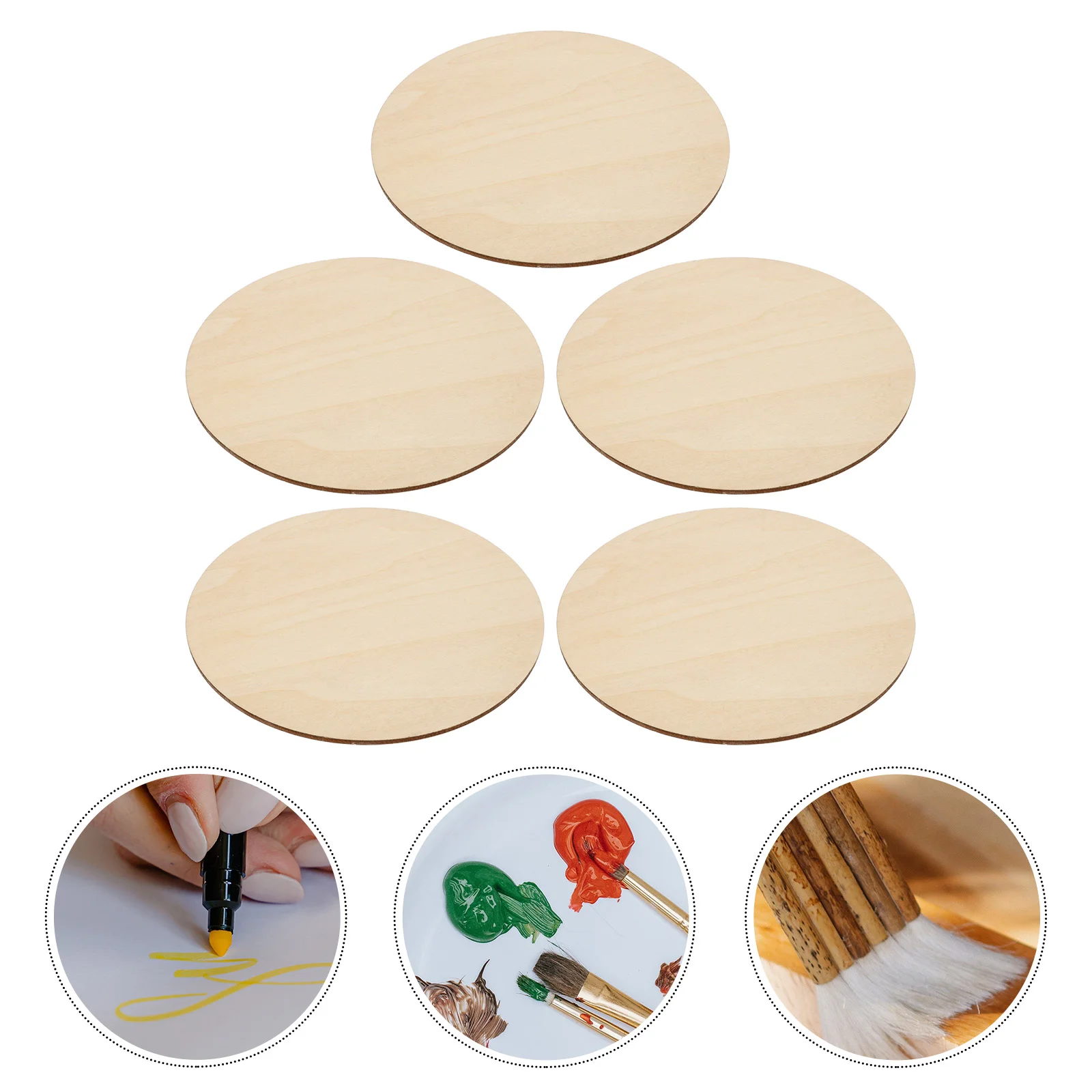 Diameter 15cm 20cm Natural Unfinished Round Wood Slices Circles Discs for DIY Craft kids Christmas Painting Toys Ornament Decors