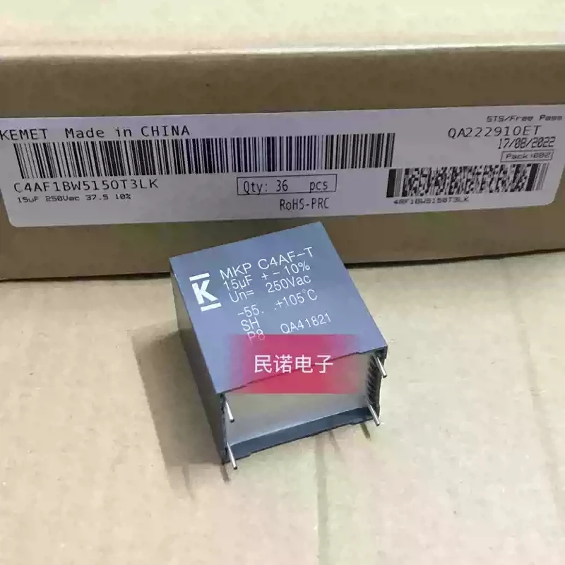 1pcs C4A 250VAC 15UF 250V 156 pin distance 37.5mm brand new KEMET AV safety film capacitor