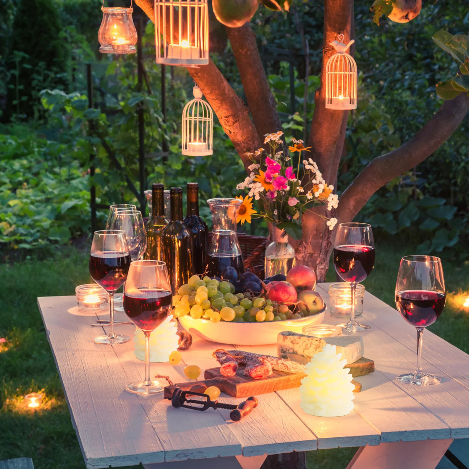 Светодиодная лампа в форме сосновой шишки, премиальный парафиновый материал, мягкое свечение, освещение для декора комнаты, ночник, мини-подарок