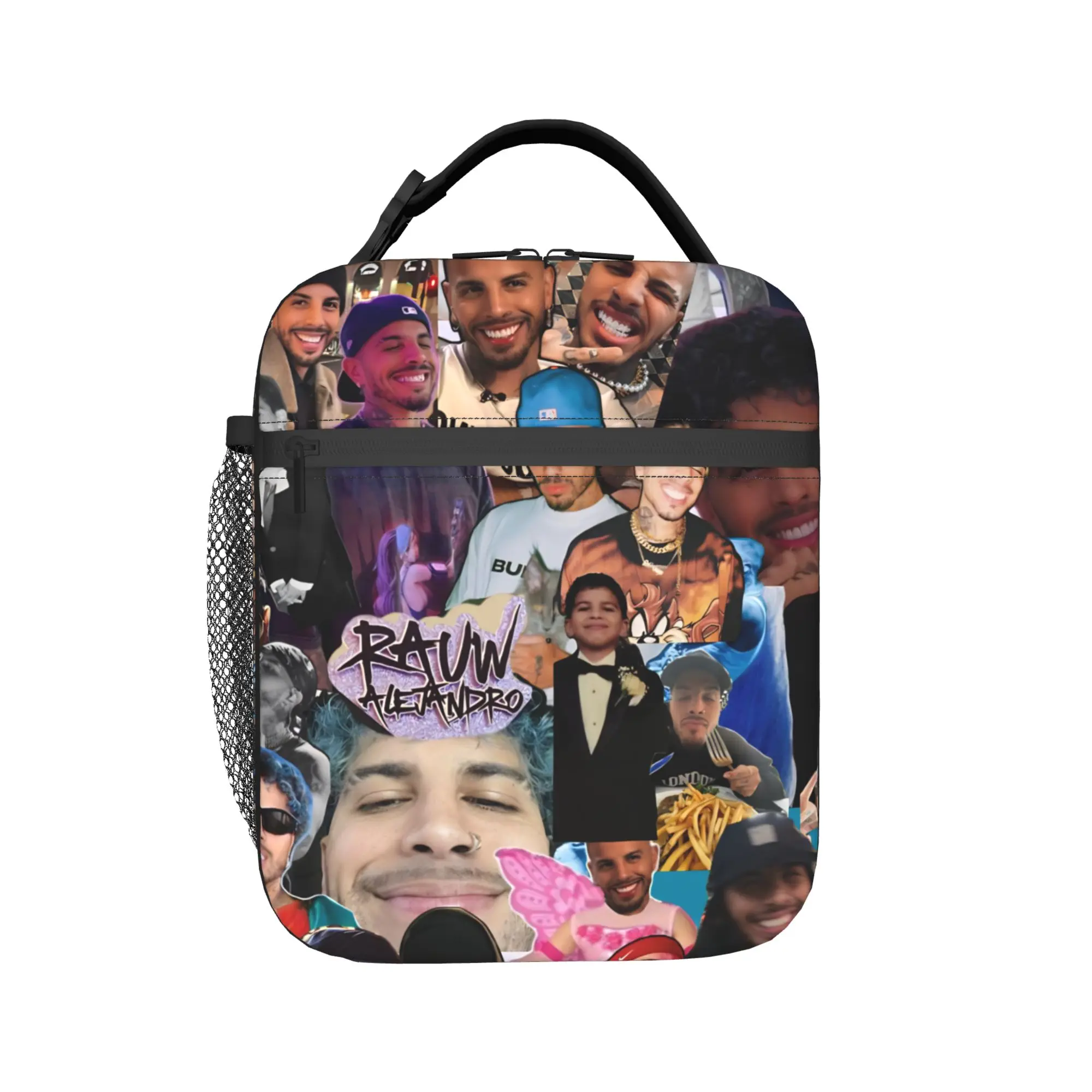 Rauw Alejandro Singer Rapper Thermal Insulated Lunch Bags for School  Portable Food Bags Men Women Cooler Thermal Lunch Boxes