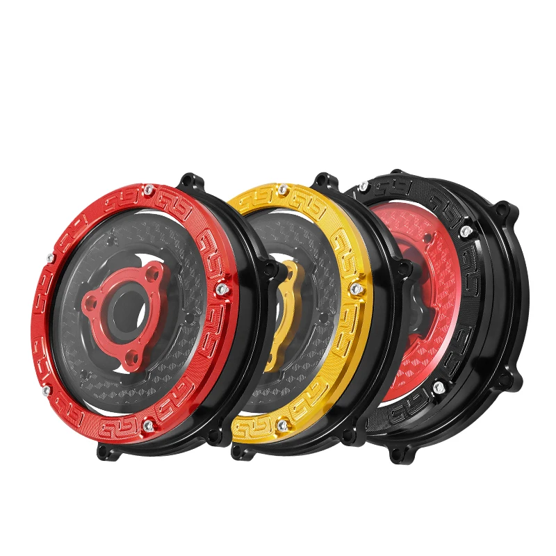 

Motorcycle Clarity Derby Engine Clutch Cover For DUCATI PANIGALE V4 2019-2021 Aluminum Clear Front Clutch Cover Protective