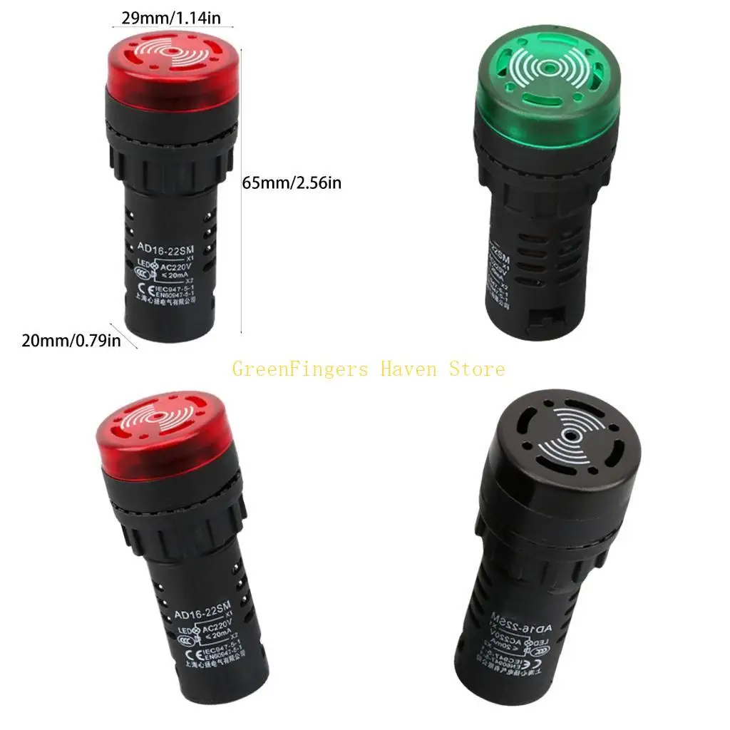 F68D  Audible Visual Alert Device Stylish Multiple Power Alarm ABS for Safety