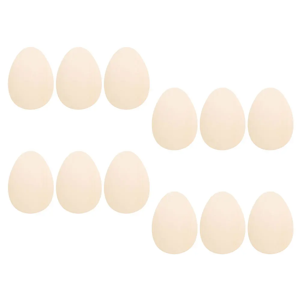 

12Pcs Unfinished Wooden Easter Eggs Wood Egg Cutouts for DIY Decorations Easter Wood Egg Ornaments Projects