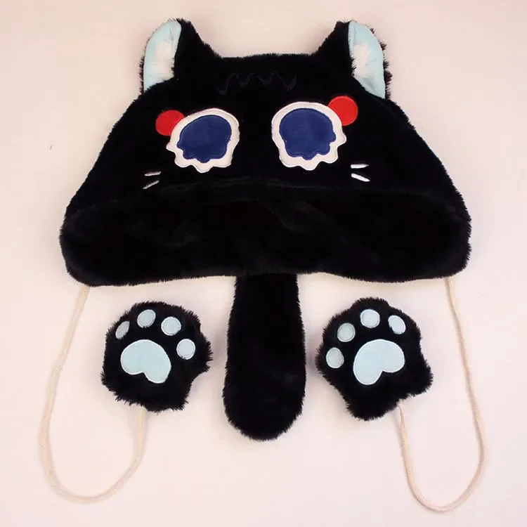 หมวกกันหนาวปักลายการ์ตูนน่ารักสไตล์อนิเมะ Genshin Impact Wanderer พร้อมอุปกรณ์เสริมสำหรับคอสเพลย์ ของขวัญคริสต์มาส