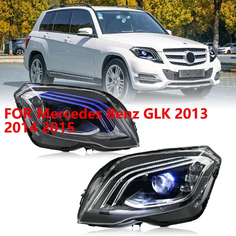 

2 шт. светодиодные фары в сборе для Mercedes Benz GLK 2013-2015 с анимацией DRL