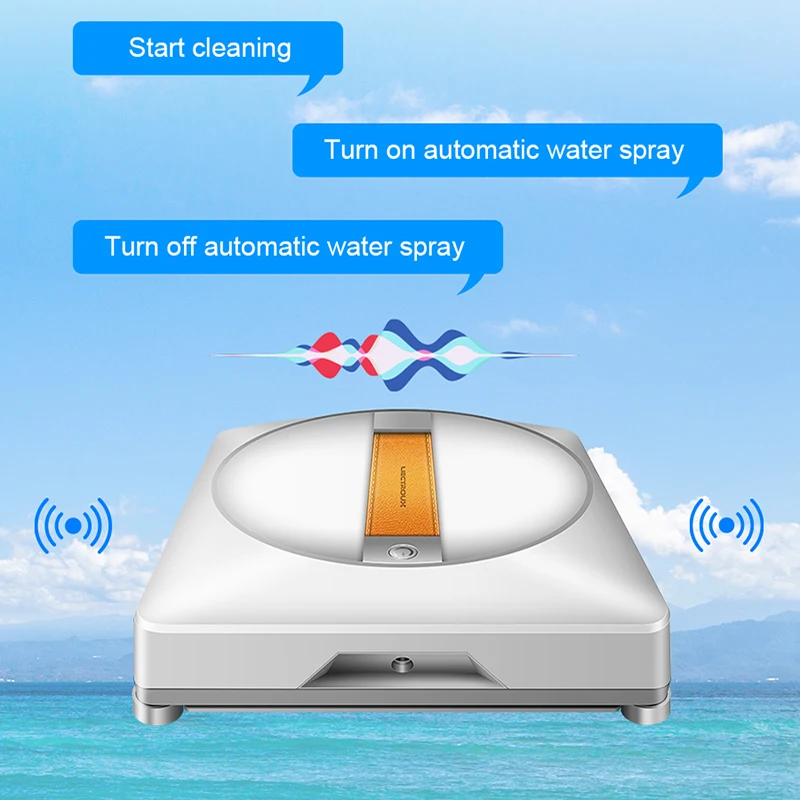 Robot Window Cleaner Liectroux YW710 Laser Sensor,Double Water Spray,Strong Vacuum,Home Wall Glass Cleaning Robot,App Control