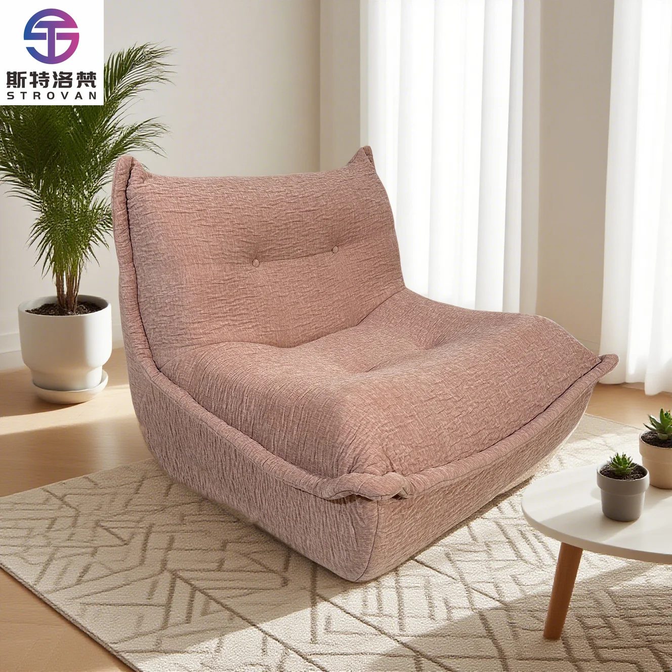 

Vacuum Compression Sofa One Seat Compressed Vacuum Corner Sofa Tufted Cloth with Sponge Filling for Living Room Lazy Floor Couch
