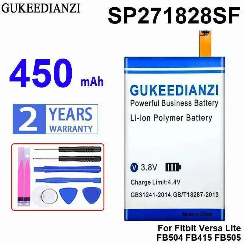 

450mAh Smartwatch Battery For Fitbit Versa Lite FB504 FB415 FB505 SP271828SF High-Efficiency Lightweight