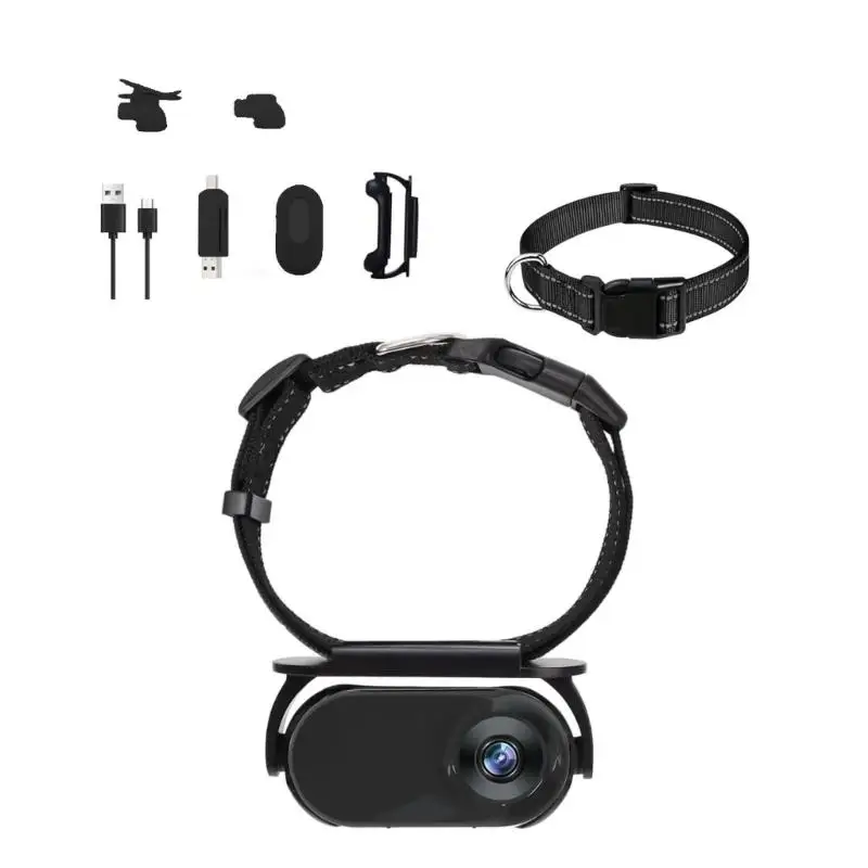 Q6PE Dog Camera Collar Video Recorder Collar for Pet Indoor Outdoor Activity Monitors