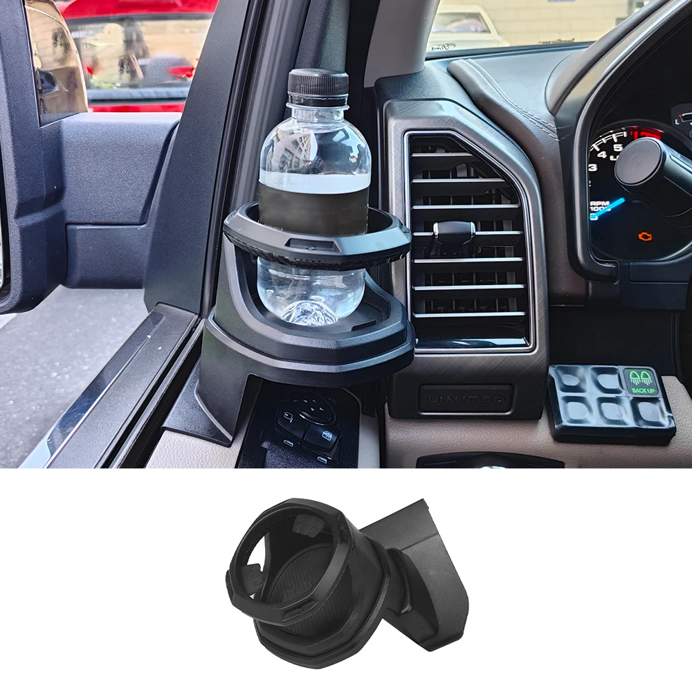 Left/Right Multi-Function Car Window ABS Cup Holder For Ford F150 2015 2016 2017 2018 2019 2020 2021 2022 2023 Modified