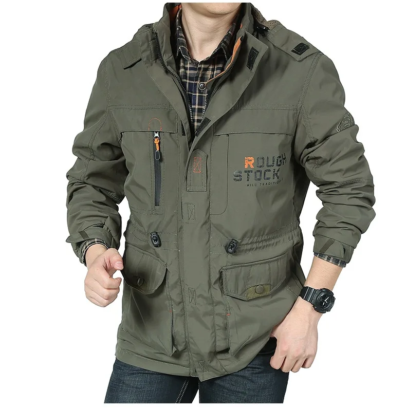 Winter and Autumn Outdoor Casual Windbreaker, Mid-aged Jacket with Added Insulation and Breathable Fabric, Men's Coat