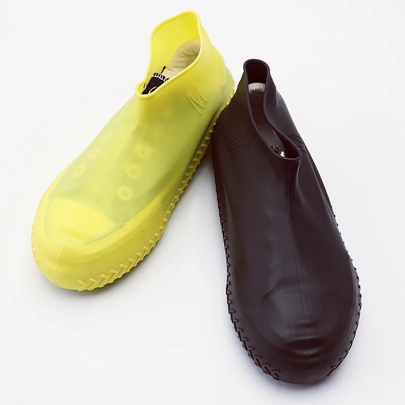 1 Pair Silicone Waterproof Shoe Covers for Children & Adults Wear-Resistant Portable Rainwater Shoes Cover Reusable for Wet Days