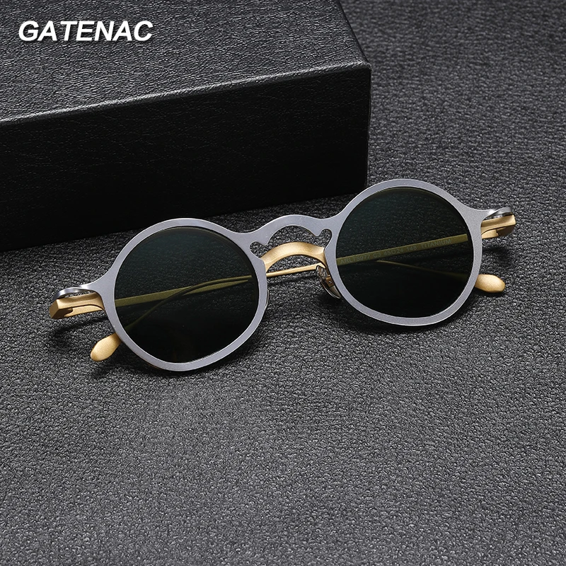 

Vintage 2 In 1 Magnet Clip Pure Titanium Eyeglasses Frame Men Retro Polarized Glasses Frame Women Luxury Brand Designer Eyewear