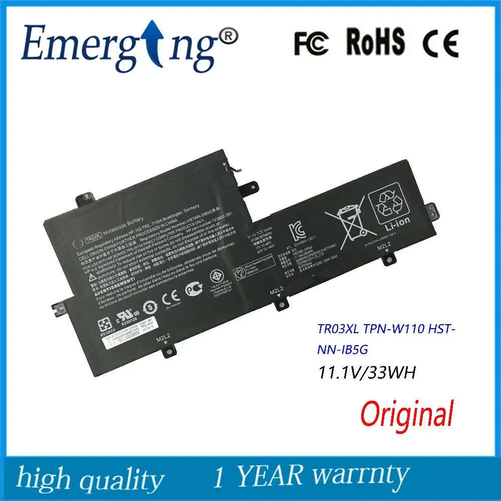 

Новый аккумулятор для ноутбука HP TPN-W110 HSTNN-IB5G TR03XL 11,1 В 33 Втч