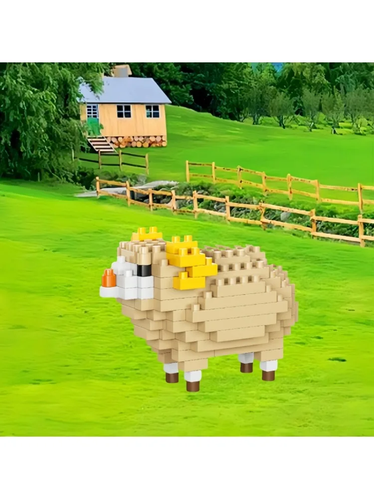 WIST GEBOUWD Alpacas Elanden Giraffen Kleine Dieren Micro Mini Bouwstenen Speelgoed-Eenvoudige montage, Educatief cadeau voor kinderen DIY Decor - afbeelding 2