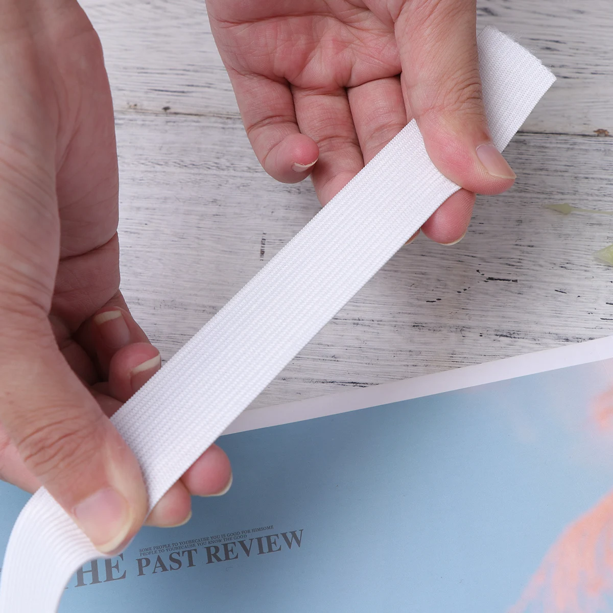 

1 Roll 4000X2.5Cm White Flat Elastic Band For Wigs Underwear Sportswear Diy Sewing Craft Projects Knitting Elastic Band Stretch