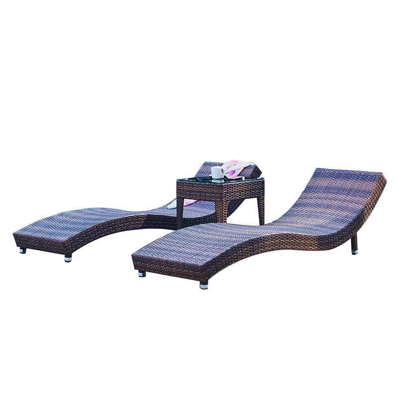 

Outdoor lounge chair terrace leisure bed outdoor garden courtyard lounge swimming pool lounge chair rattan beach