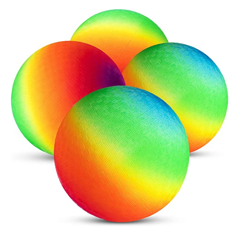 Kickballs Playground Balls 8.5Inch Rainbow Basketball Soccer Toy Children Outdoor Sports Games Kinderspielzeug