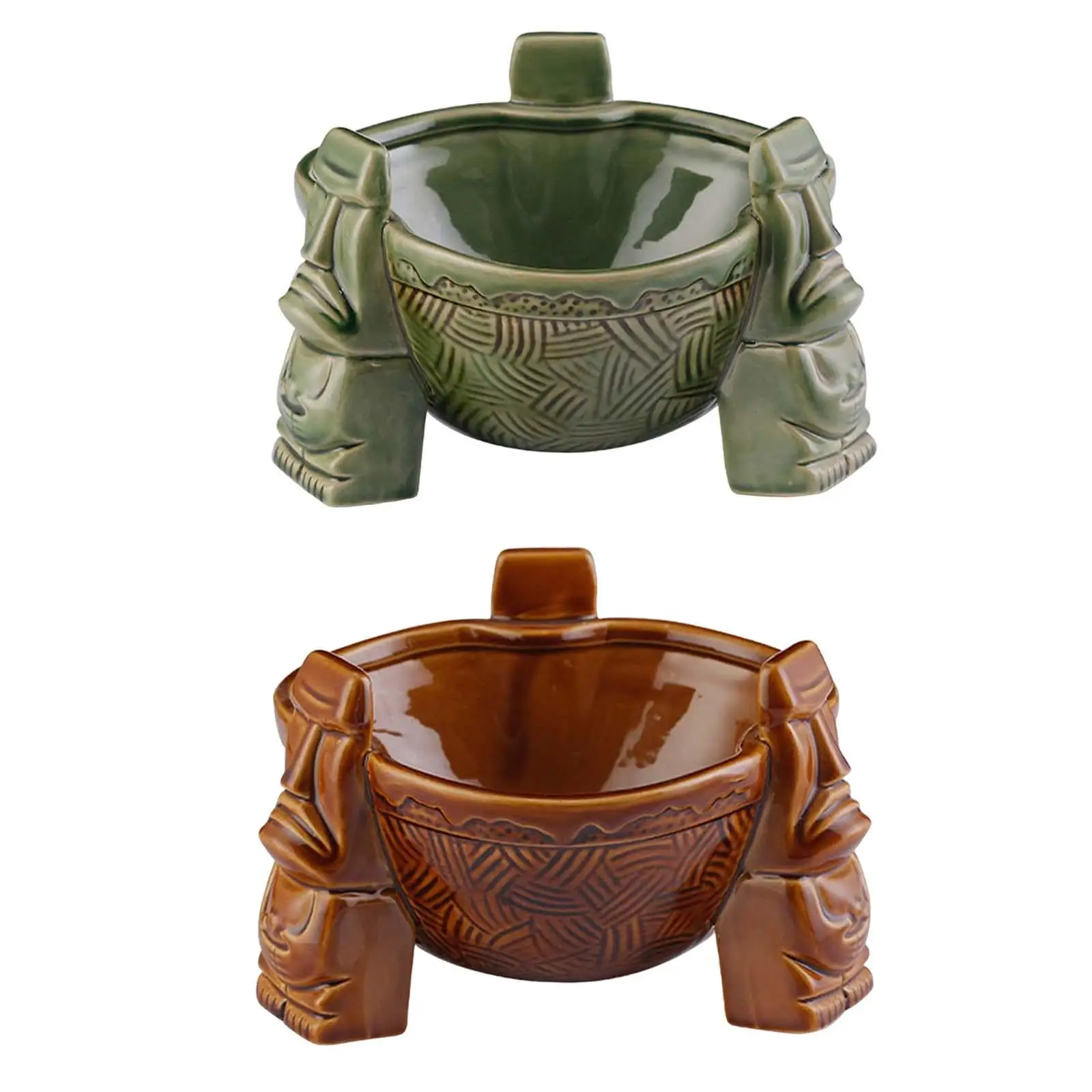 

1000ml Ceramic Punch Bowl, Housewarmings Gifts Drinkware Hawaii Mugs Cocktail Cup Tiki Bowl for Tiki Themed Parties Restaurant