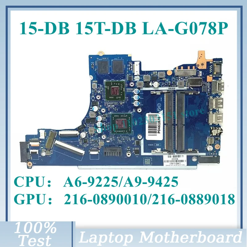 

L20481-001 L20480-601 L46513-601 With A6-9225/A9-9425 CPU EPV51 LA-G078P For HP 15-DB 15T-DB Laptop Motherboard 100% Tested Good