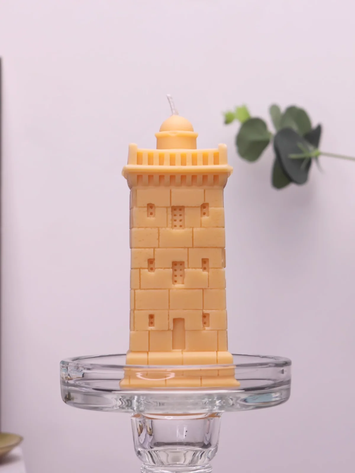 house Embossed Candle Mold Square Columnar house Pattern Aromatherapy Candle Silicone Mold DIY Home Decoration Tools