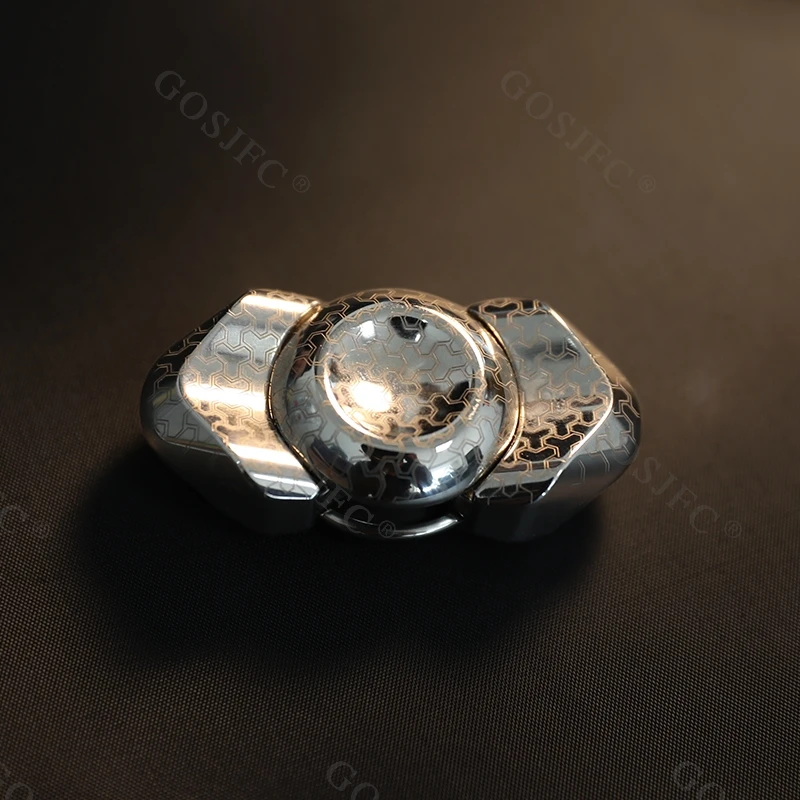 Pauwenveer Twee bladeren Fidget Spinner Vingertop Gyro Volwassenen Stress Relief Speelgoed Metaal Titanium Legering Fidgeting speelgoed