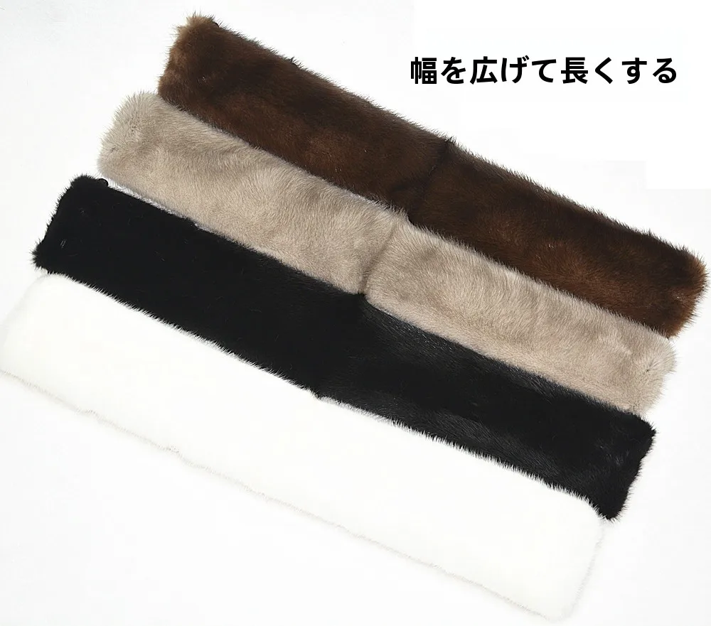 拡張ワイドリアルミンクファーカラー ユニセックス スタンドカラー ブラックミンクファーコート シングルピース グレー ホワイト カラフル生地 中国製