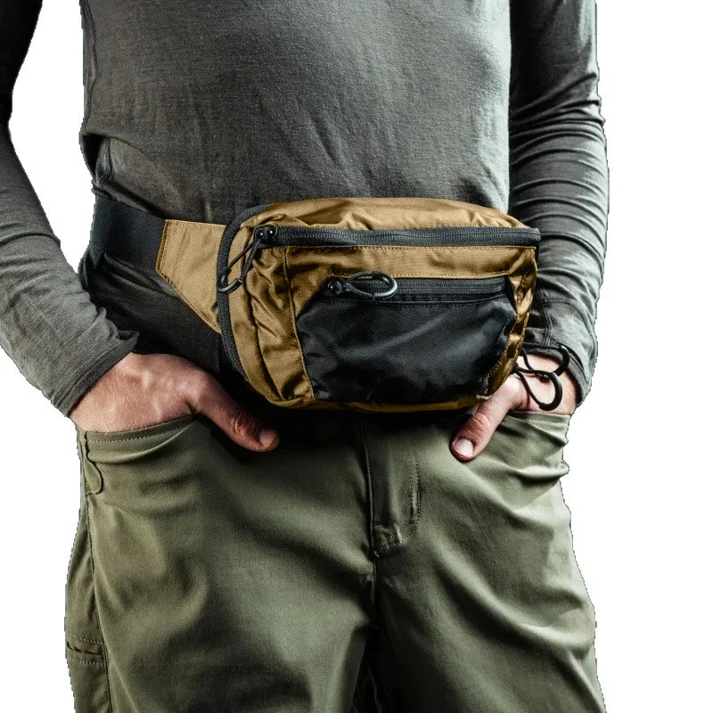 Multifunctional Double Layer Outdoor Sports Waist Bag Hiking Camping Cycling Chest Bag Training Commuting Shoulder Bag Men Women