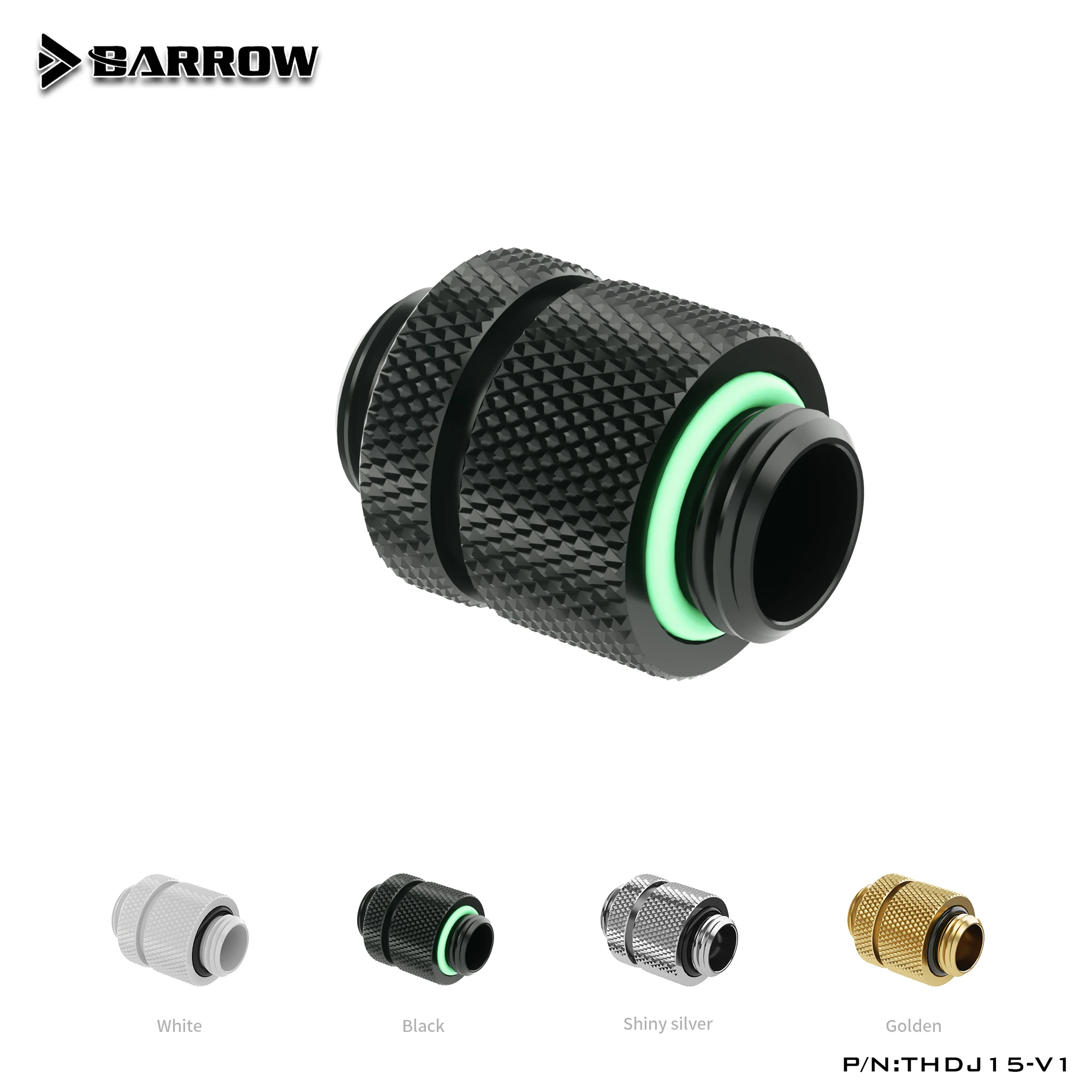 

Barrow THDJ15-V1 White Black Silver Gold G1/4" Male To Male Rotary Connectors / Extender (15-16.5mm) PC Water Cooling System