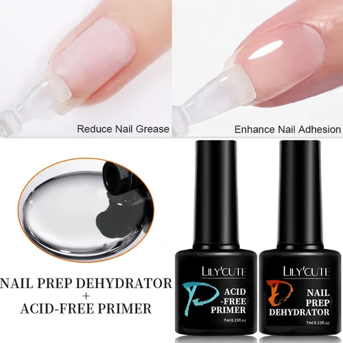 Imagen 2 del producto LILYCUTE-Primers de uñas de secado rápido sin ácido, esmalte de Gel, deshidratador de preparación profesional de larga duración para barniz de Gel Base de manicura
