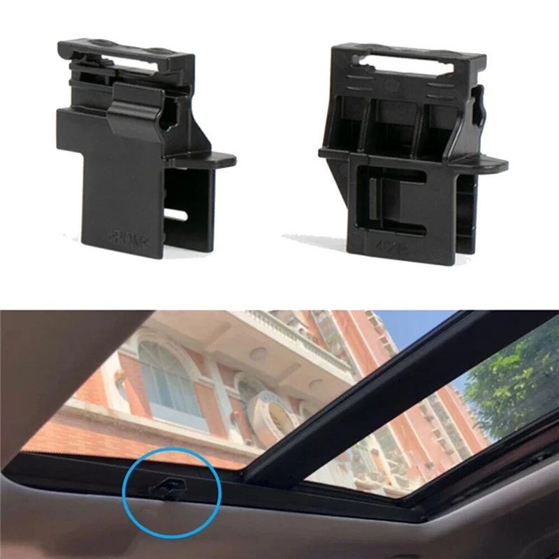 2Pcs Panoramic Sunroof Sun Visor Fixed Buckle Sun Shade Clip Black Plastic 70800-TLY-H11ZA for Honda CRV 2017-2021