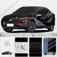 For Cadillac GT4 Exterior Car Cover Outdoor Protection Full Car Covers Waterproof Sunshade Anti UV Snow Cover Car cover Black