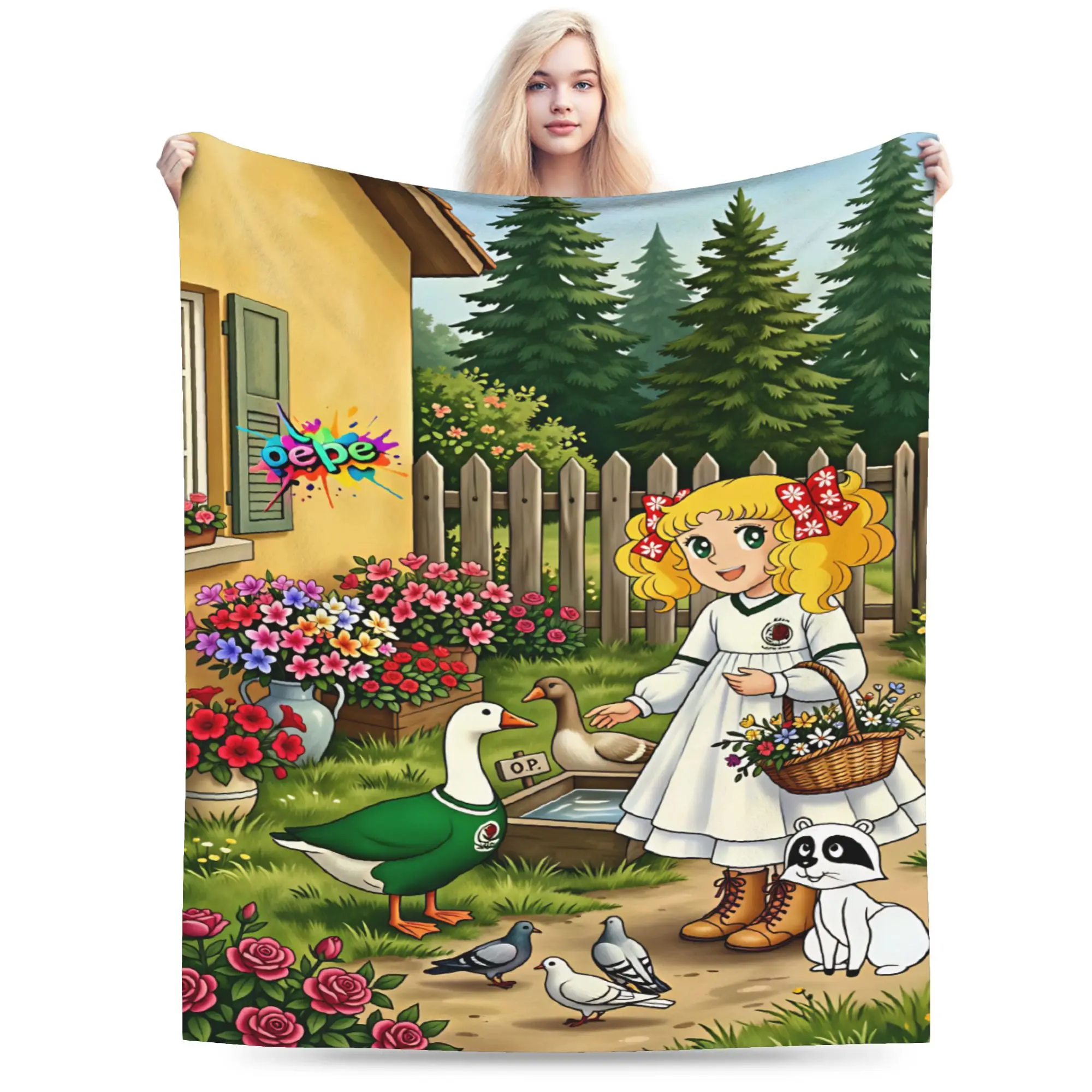 Anime Manga Candy Candy  Blanket Quality Soft  Bedding Throws Autumn Travel Office Bedroom Fashion Bedspread