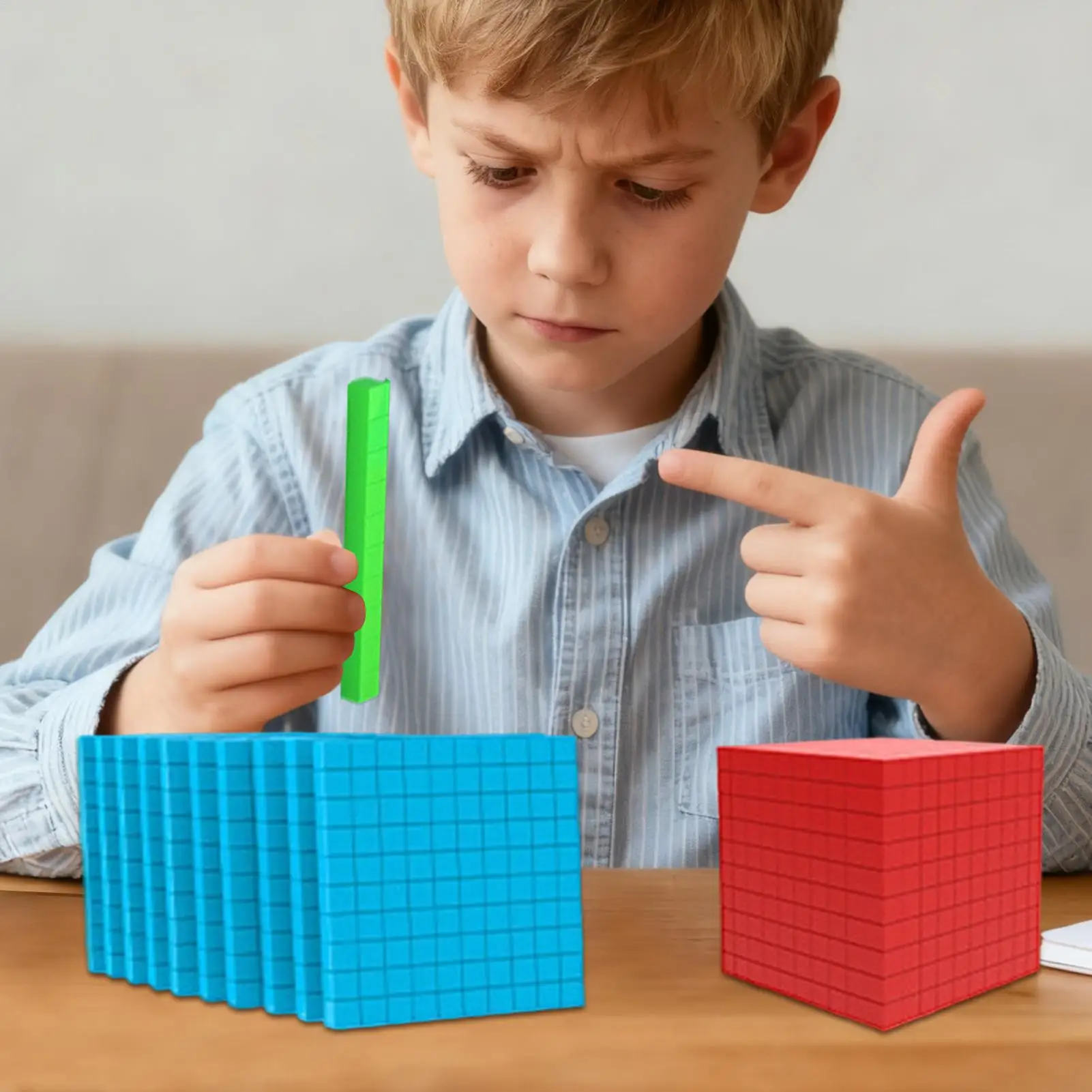 Base 10 Math Manipulatives Educational Toy Early Learning Counting Blocks For Math For Boys Girls Preschoolers Kindergarten