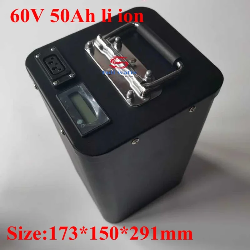 li ion 60V 50Ah lithium ion battery with BMS for 3000W 3600W motor golf cart Tricycle scooter motorcycle bike + 5A charger