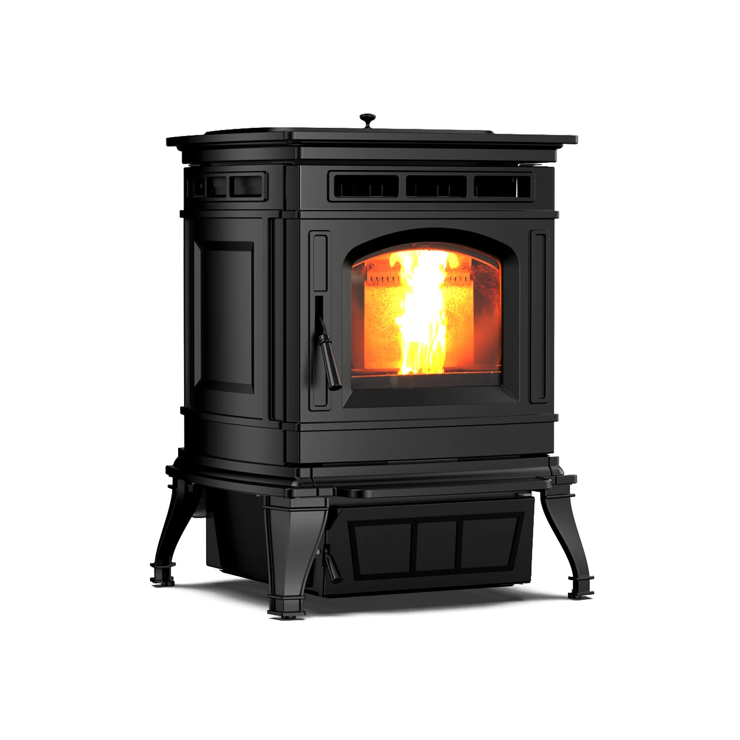 KT1201A freestanding european style high efficiency 83.9% cast iron pellet stove