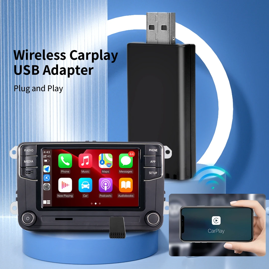 USB Wireless CarPlay Adapter Car Mini AI Box for Apple Carplay Car OEM Wired CarPlay To Wireless CarPlay Dongle Plug and Play