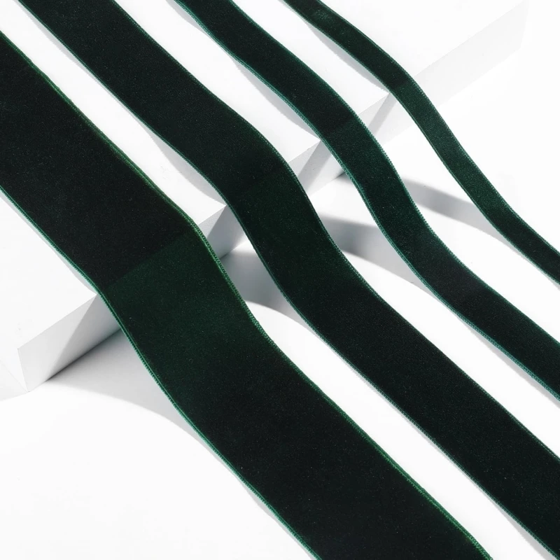 5Yards Velvet Ribbon Single Face Line Flocking Webbing for DIY Craft Handmade Bowknot Gift Wrapping Wedding Christmas Decoration