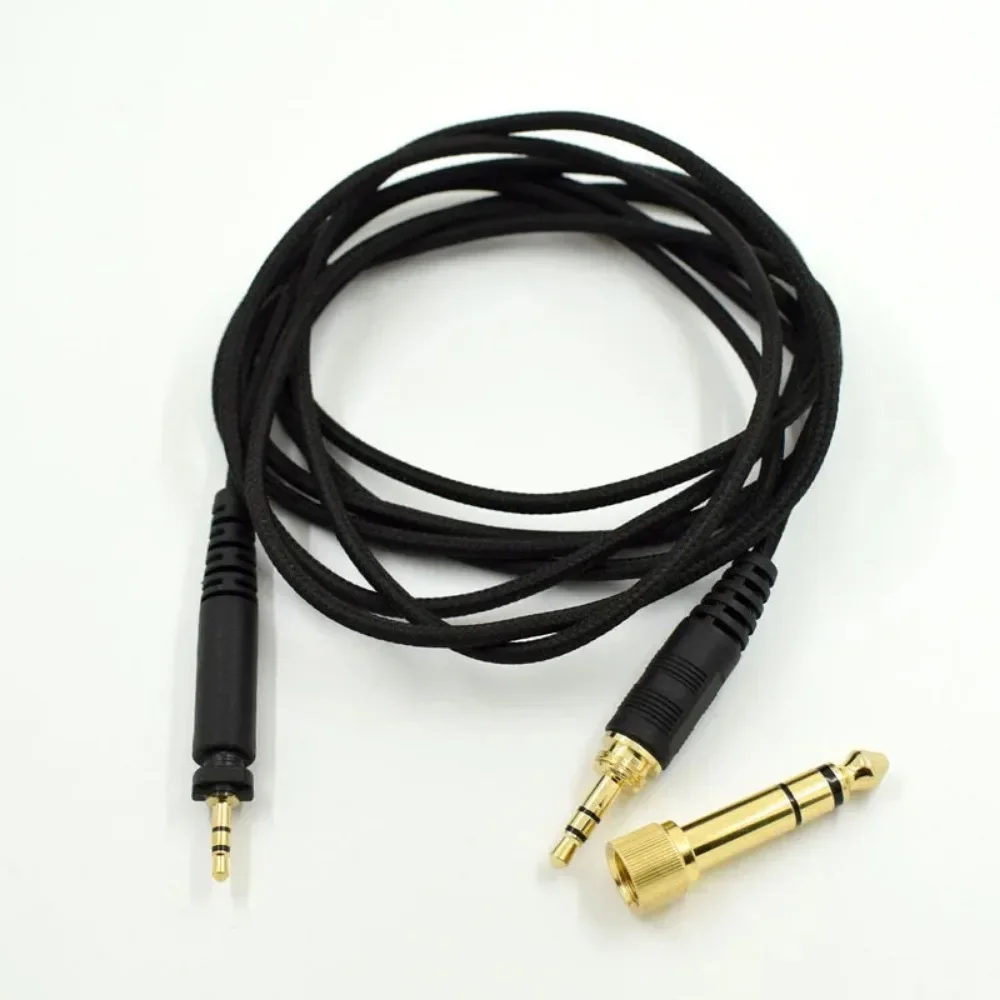 Cable de extensión trenzado de nailon de repuesto de 6,35mm para auriculares Shure SRH440 SRH840 SRH940 SRH750DJ SRH 840 940 440 750DJ
