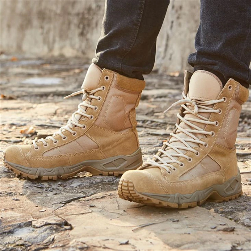 

Spring Summer Men Women Ultrallight Tactical Military Boots Outdoor Airborne Boots Air Force Desert Combat Boots Army Shoes