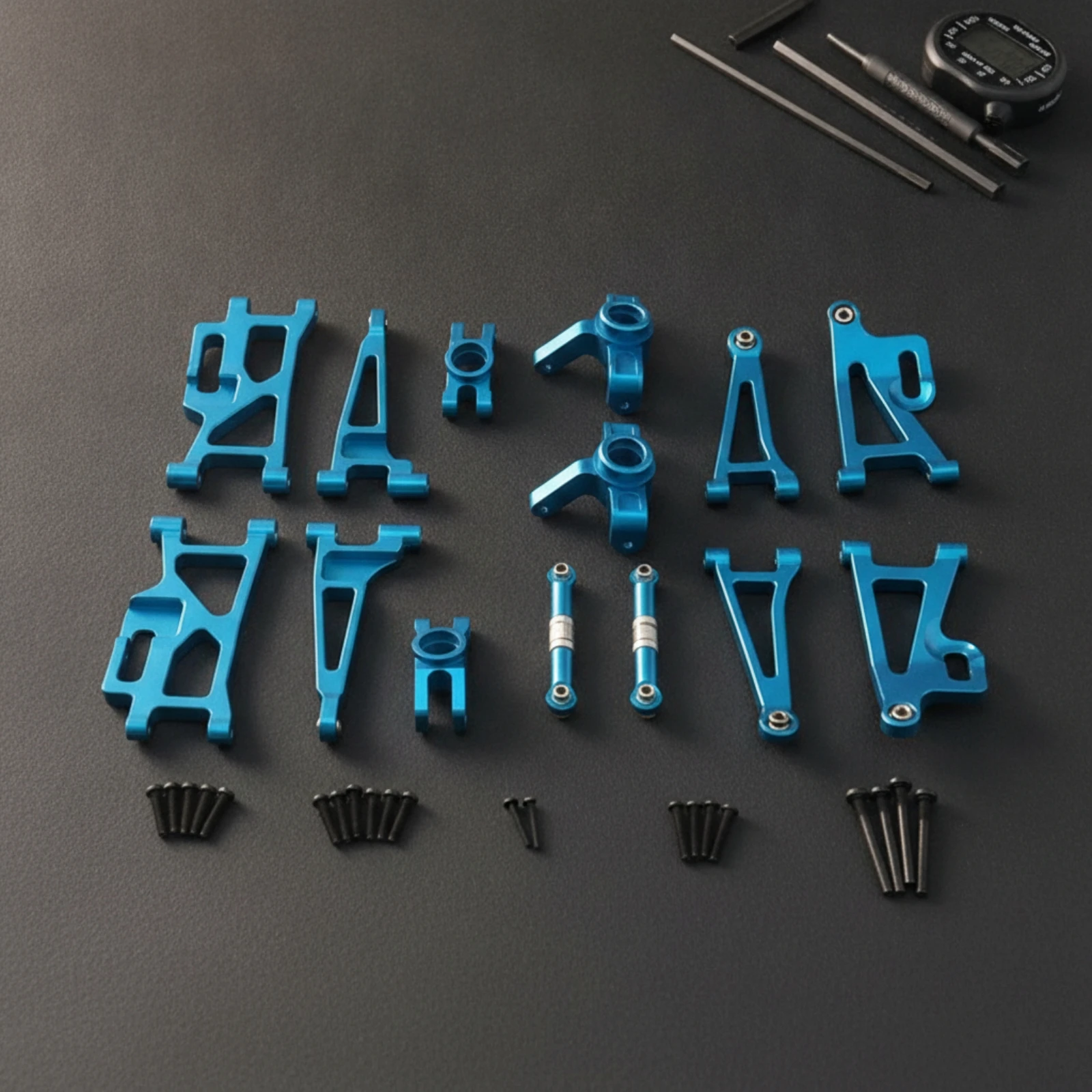 Metal Upgrade Parts Kit 6061 Aluminum Steering Parts Shock Mounting Plate Board Anodized C Hub Sturdy for RC Car Builders