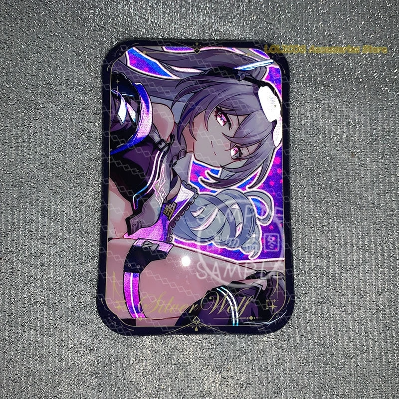 Game La Mancha Ashveil Silver Wolf Honkai：Star Rail Tinplate Badge Birthday Gift Cosplay Cartoon Bedge Brooch Pins Ornament view 5