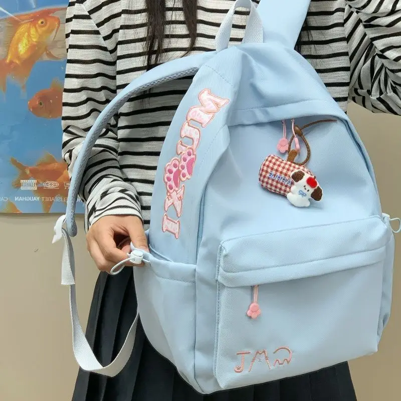 Japanese Cute Cartoon Cat Claw Leopard Print Large Capacity Book Storage Bag Backpack Student Schoolbag Woman Bag Back To School