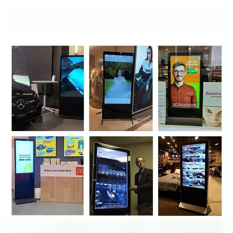 Indoor Android PC Vertical Touch Kiosk Totem Digital Poster Floor Stand LCD Signage TV Display Advertising Screens SDK
