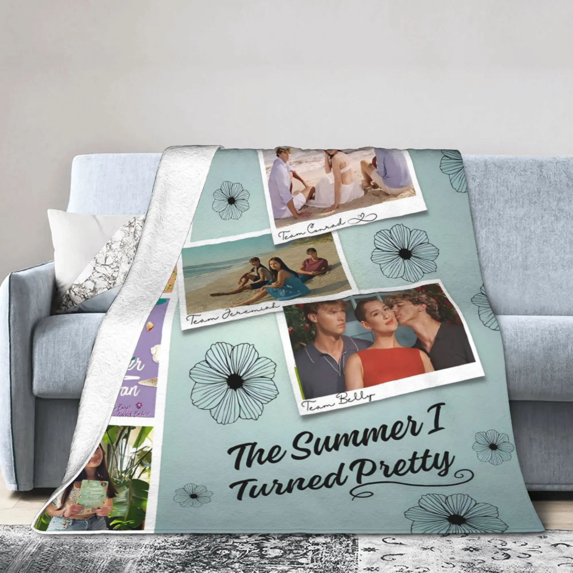 The Summer I Turned Pretty Flannel Throw Blankets Cousins Beach for Bedding Throws Knitted Blanket Travel Warm Portable Quilt